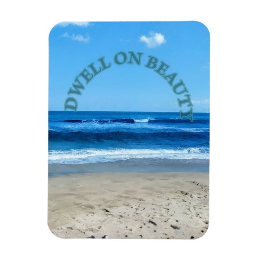 Dwell on beauty beach scene  マグネット (縦)