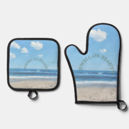 Dwell on Beauty beach scene  鍋つかみ&鍋敷きセット