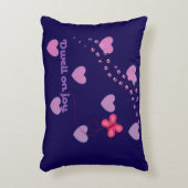 dwell on joy hearts and paw prints accent pillow アクセントクッション (正面(垂直))