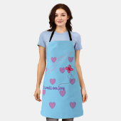 dwell on joy hearts and paw prints Apron エプロン (着用した状態)