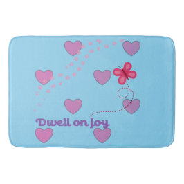 dwell on joy hearts and paw prints Bathmat バスマット
