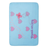 dwell on joy hearts and paw prints Bathmat バスマット (正面縦)