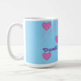 dwell on joy hearts and paw prints coffee mug コーヒーマグカップ