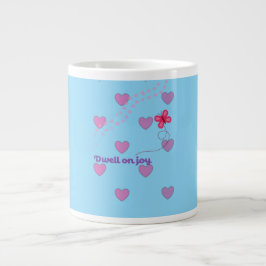 dwell on joy hearts and paw prints coffee mug ジャンボコーヒーマグカップ