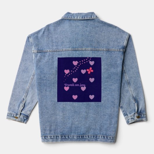dwell on joy hearts and paw prints denim jacket デニムジャケット (裏面)