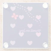dwell on joy hearts and paw prints glass coaster ガラスコースター (裏面)