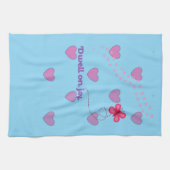dwell on joy hearts and paw prints Kitchen towel キッチンタオル (横)