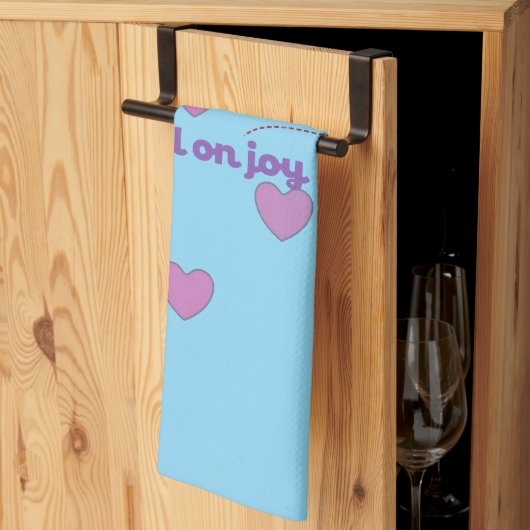 dwell on joy hearts and paw prints Kitchen towel キッチンタオル (三つ折り)