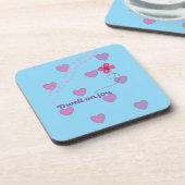 dwell on joy hearts and paw prints plastic coaster コースター (左側)
