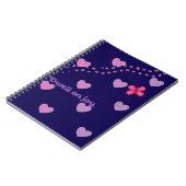 dwell on joy hearts and paw prints spiral notebook ノートブック (左側)