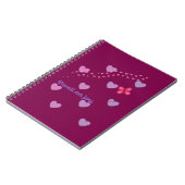 dwell on joy hearts and paw prints spiral notebook ノートブック (左側)