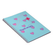 Dwell on joy hearts and pawprints notebook ノートブック (右側)