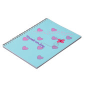 Dwell on joy hearts and pawprints notebook ノートブック (左側)