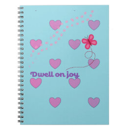 Dwell on joy hearts and pawprints notebook ノートブック