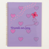 Dwell on joy hearts, pawprints , butterfly  プランナー手帳 (正面)