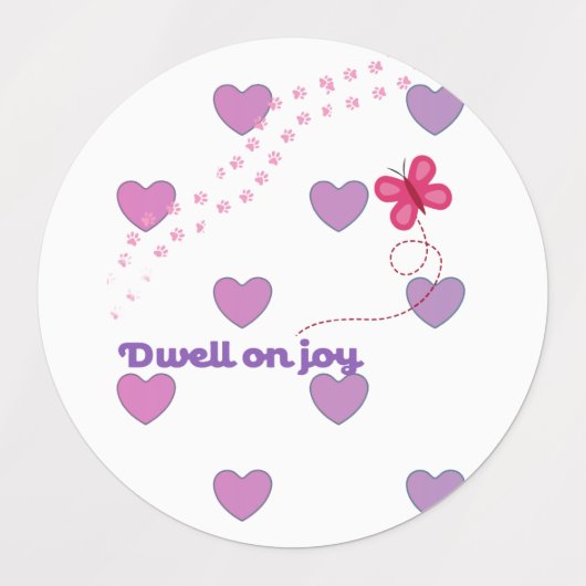 dwell on joy inspirational sticker ラベル (デザイン2)