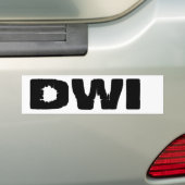DWI バンパーステッカー (車上)