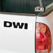 DWI バンパーステッカー (トラック上)
