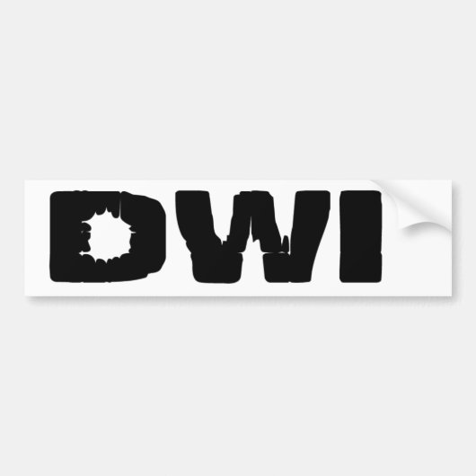 DWI バンパーステッカー (正面)