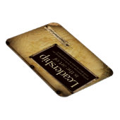 Dwight Eisenhower感動的引用文「リーダーシップ」 マグネット (右側)