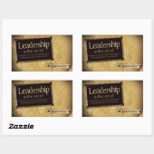 Dwight Eisenhower感動的引用文「リーダーシップ」 長方形シール (シート)