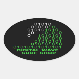 DWSSのロゴのステッカー 楕円形シール