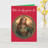 Dwynwen The Patron Saint Of Lovers カード (黄色い花)