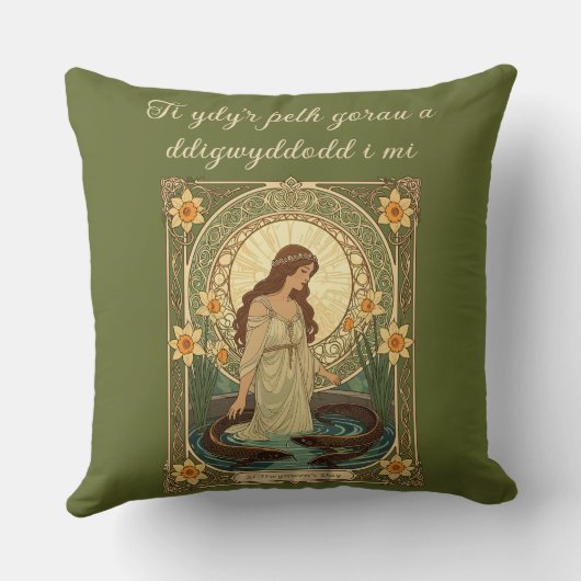 Dwynwen's Well And Sacred Fish クッション (裏面)