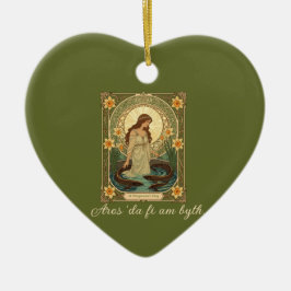 Dwynwen's Well And Sacred Fish セラミックオーナメント