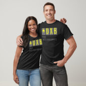 Dxbアラブ統一されたエミレーツ空港コード Tシャツ (ユニセックス)