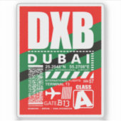 DXBドバイエアポート シール (正面)