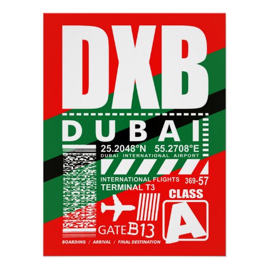 DXBドバイエアポート ポスター (正面)