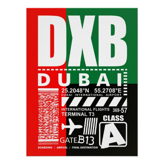 DXBドバイエアポート ポスター (正面)