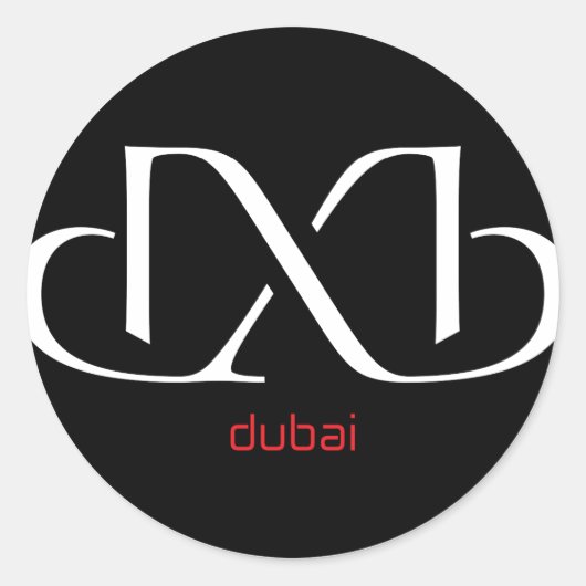 DXBドバイ ラウンドシール (正面)