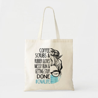 Dyコーヒースクラブとゴム手袋Messy Bun CNA N トートバッグ