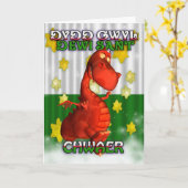 Dydd Gwyl Dewi Sant, St David's Day, Welsh Card, D カード (黄色い花)