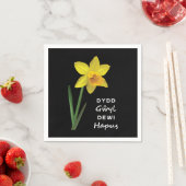 Dydd Gyl Dewi Hapus Hapus Happy St David's Day スタンダードカクテルナプキン (インサイチュ)