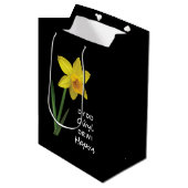 Dydd Gyl Dewi Hapus Hapus Happy St David's Day ミディアムペーパーバッグ (正面アングル)