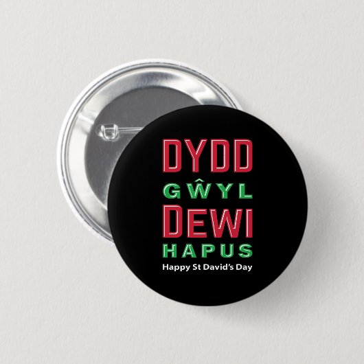 Dydd Gyl Dewi Hapusŵハッピーセントダビッドデイ5 缶バッジ (正面&裏面)