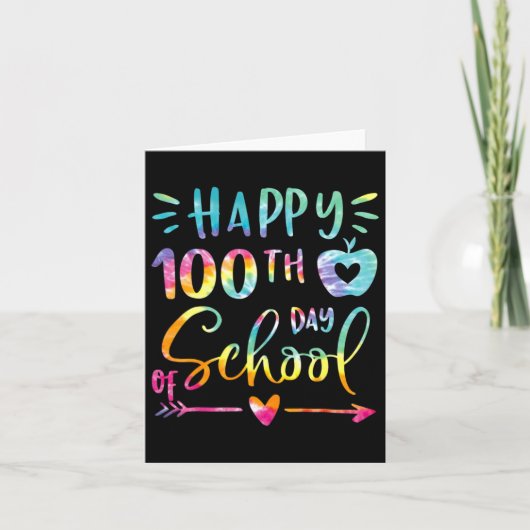 Dye Happy 100th Day Of School先生学生100 カード (正面)