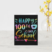 Dye Happy 100th Day Of School先生学生100 カード (黄色い花)