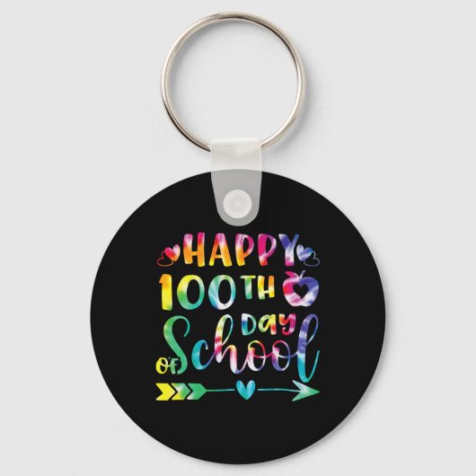 Dye Happy 100th Day Of School先生学生100 キーホルダー (正面)