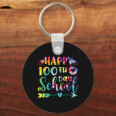 Dye Happy 100th Day Of School先生学生100 キーホルダー (正面)