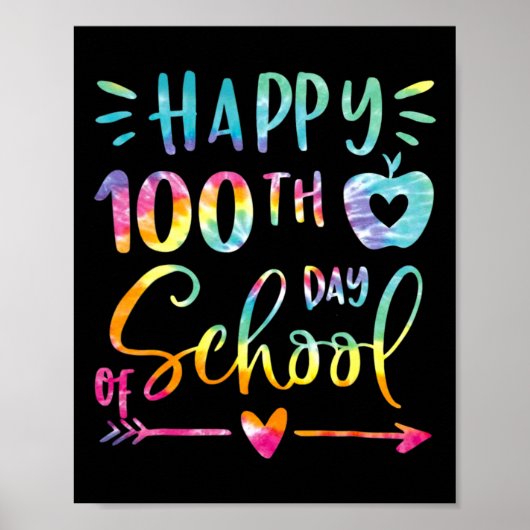 Dye Happy 100th Day Of School先生学生100 ポスター (正面)