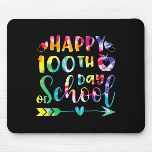 Dye Happy 100th Day Of School先生学生100 マウスパッド (正面)