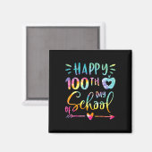 Dye Happy 100th Day Of School先生学生100 マグネット (正面/裏面)