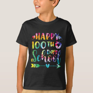Dye Happy 100th Day Of School先生学生100 Tシャツ