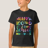 Dye Happy 100th Day Of School先生学生100 Tシャツ (正面)