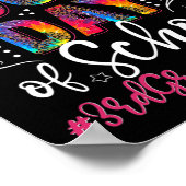 Dye Leopard Happy 100Th Day Of School 3Grade Te ポスター (角)