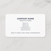 Dyeing & Dry Cleaning 名刺 (裏面)